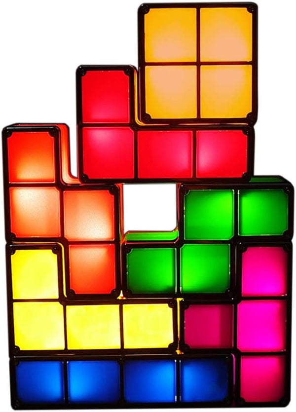 7 PCS Stackable Night Light 3D Puzzles Toy 7 Colors Magic Blocks