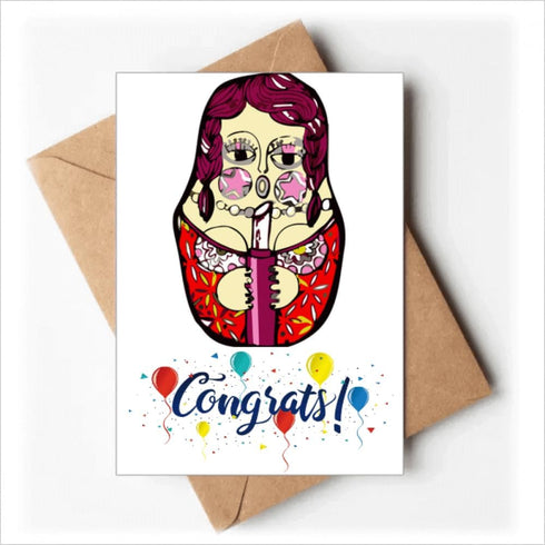 DIYthinker Russia Russian Nesting Dolls Female Wedding Cards Congratulations Greeting Envelopes