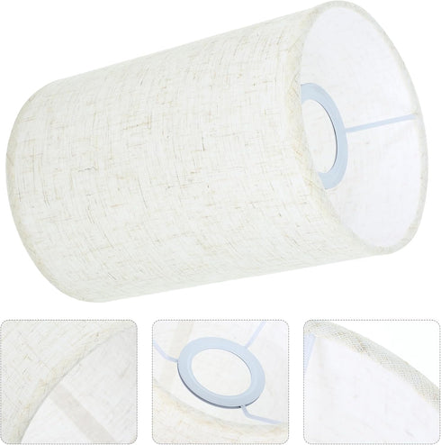 Bulb Hemoton Linen Lampshade Replacement Lampshades Cylindrical Fabric Drum Lamp Covers Lamps Shades Round Trays Home