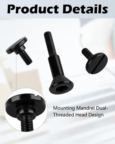 Mounting Mandrel 3/8" & 1/4" Arbor Hole, Cut-Off Wheel for Die Grinder Accessories, Drill Bits Tool (2 Pack)