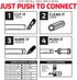QuickFitting 3/4 inch Conduit Coupling, Push Install PVC Electrical Conduit Fitting, 10-Pack Liquid Tight Connectors