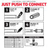 QuickFitting 1/2 inch Junction Box Connector, Push Install PVC Electrical Conduit Fitting, 10-Pack