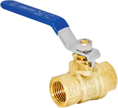 Eastman 1/2 Inch IPS Heavy Duty Full Port Ball Valve, Brass Plumbing Fitting, Model 20045LF