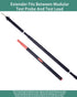 Multimeter Leads, Test Probe Extenders Kit, Extenders Fits Between Modular Test Probes& Leads(2 PCS, Black and Red) BC5540200