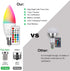 Set of 6 E12 LED Light Bulbs 5W 40W Equivalent Small Base B11 Candelabra Color Changing Dimmable Candle Bulb with