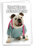 NobleWorks - 1 Funny Thank You Greeting Card (Doctor) with 5 x 7 Inch Envelope