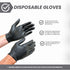 Black Shamrock Latex Gloves - Size Large, Durable Examination Gloves