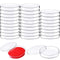 30 Pack 90 x 15mm Plastic Petri Dishes with Lids, Sterile Culture Dishes for Science Projects