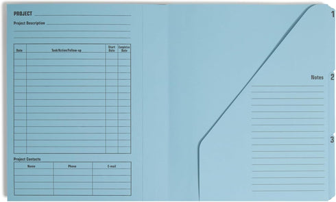 Smead Project Organizer, 10 Pockets, Letter Size, Navy/Lake Blue, 89200