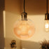5.11 Inch Luxshiny Globe Glass Lamp Shade Clear Replacement for Pendant Light Fixtures Decorative Round Lampshade