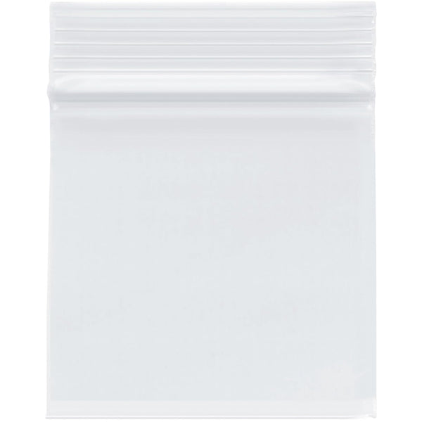 Plymor 3" x 3" Zipper Reclosable Plastic Bags - Pack of 500, 2 Mil for Storage and Organization