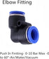 Pneumatic Connectors, 8mm Push in Elbow Connectors for Water Hose Quick Connect, 10 PCS