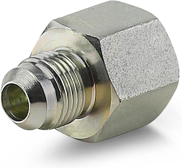 Flextron FTGF-38F12 Gas Connector Adapter Fitting - 3/8" Flare Thread x 1/2" FIP, Stainless Steel