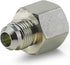 Flextron FTGF-38F12 Gas Connector Adapter Fitting - 3/8" Flare Thread x 1/2" FIP, Stainless Steel