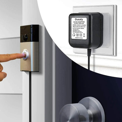 24 Volt 500MA Transformer C Wire Adapter, Compatible with Ring Doorbell and Thermostat