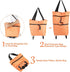 Ciglow Shop.(12-Orange) Shopping Bag, Oxford Cloth Reusable Shopping Bags with Wheel Rolling Dual-Purpose Foldable