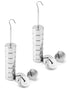 QWORK Slotted Mass Set - 2 Sets of Chromium-Plated Metal Weights, Total 1000g with Hanger
