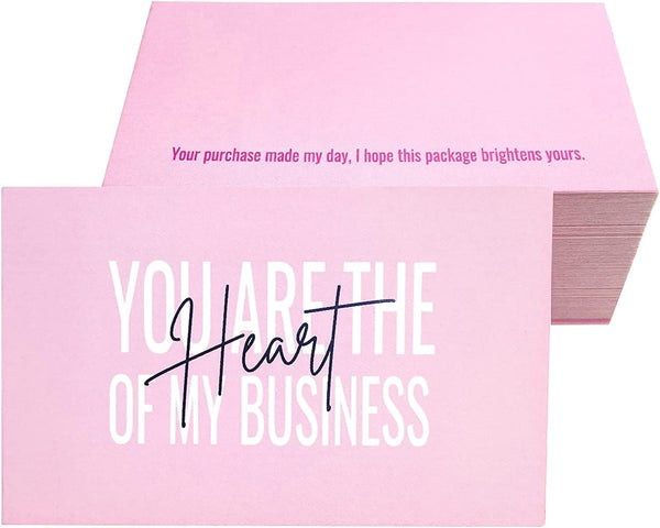 RXBC2011 Thank you Cards you are the Heart of my business Cards