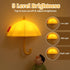 3 Dimmable Umbrella Night Light for Kids, Levels Silicone Tap Lamp for Baby Nursery, Rechargeable Squishy Bedside Night