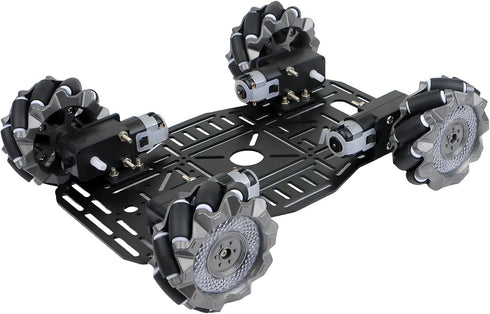 4WD 68mm Omnidirectional Robot Car Chassis Kit with Mecanum Wheels, TT Motor, Aluminum Alloy Metal Platform