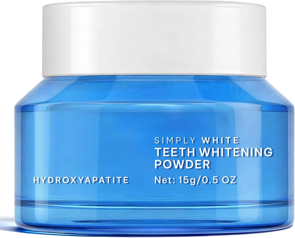 BHMSHY Enamel-Safe Teeth Whitening Powder - Hydroxyapatite - Gentle on Teeth - No