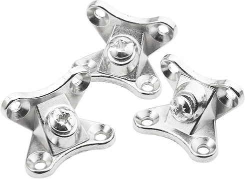 TAODAN 4PCS Zinc Nickel Alloy L Shaped Brackets Heavy Duty Removable Butterfly Right Angle Corner Brace with Mounting