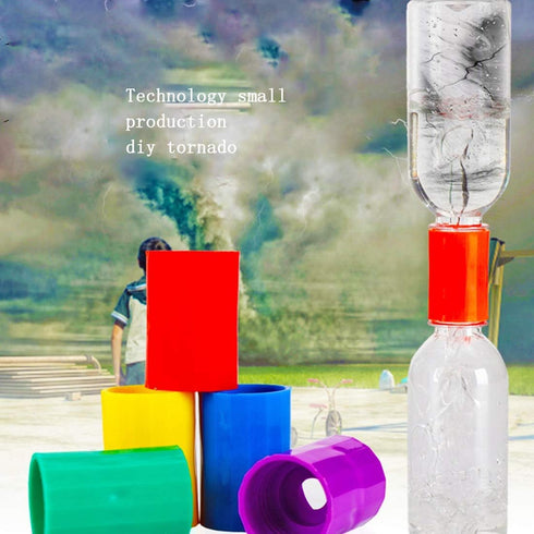 Tornado Bottle Connectors Cyclone Tube, Plastic Vortex Connectors for Scientific Experiment, 5 Pcs