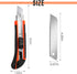 3-Pack Box Cutter Utility Knife, Retractable Ultra Sharp Blade with Anti-Slip Rubber Handle for Cutting