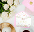OIPKKUI 50 Pack Set Pink Baby Shower Thank You Cards Shower Pink Gold Foil Greeting Card with Envelopes And Stickers