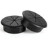 HYCC 2 Pack 2-3/8 Inch Flexible Desk Grommet, Organize Wires and Cables Effectively, Color: Black