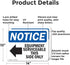(2 Pack) OSHA Notice Sign, 14 Inch X 10 Inch Indoor/Outdoor Rust-Free Aluminum Metal Signs for Workplace