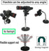 Pmsanzay 0.6" 1.6" Magnetic Base Mount Flashlight Mounting Brackets Flashlight Holder - Strong Magnet Base