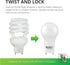 Sunco Lighting 2 Pack GU24 LED Bulbs 2 Prong A19, 9W Equivalent 60W, 5000K Daylight, Dimmable, UL