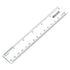 2 Pack Plastic Ruler Straight Ruler Plastic Measuring Tool for Student School Office (Clear, 6 Inch)
