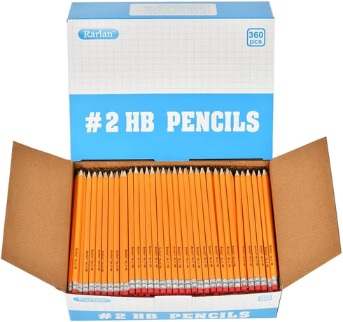 Wood-Cased #2 HB Pencils, Pre-sharpened, 360 Count Bulk Pack