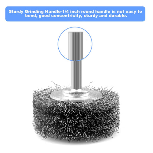 2 Pack 2 Inch Wire Brush Wheel for Drill, Heavy Duty Wire Brush for Rust, Corrosion, Paint Removal