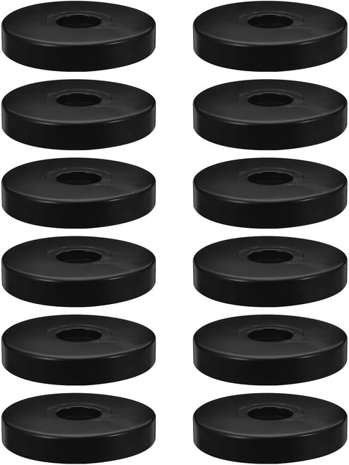 Balacoo 12pcs Non-Slip PVC Caster Pads for Furniture Wheels, Noise-reducing Round Inserts