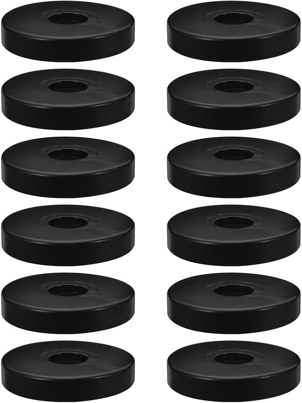 Balacoo 12pcs Non-Slip PVC Caster Pads for Furniture Wheels, Noise-reducing Round Inserts