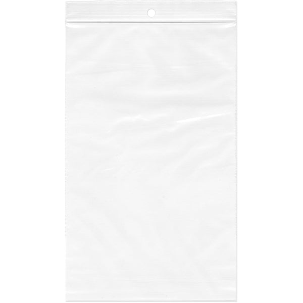Plymor Heavy Duty Zipper Reclosable Plastic Bags, 5" x 8" (Pack of 200), 4 Mil with Hang-Hole
