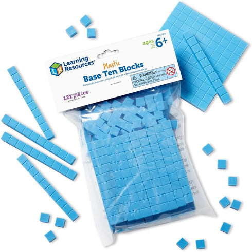 Learning Resources Base Ten Blocks Smart Pack - 121 Pieces, Ages 6+,