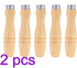 Yardwe 10PCS Wooden File Handle with Strong Metal Collars for File Cutting Tool Craft, 4 Inch