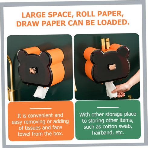 Modern Bathroom Tissue Holder - Stylish Facial Towel Storage Box