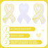 Fulmoon 24 Pieces Childhood Cancer Awareness Note Pad, 40 Sheets Yellow Ribbon Awareness Items for Charity Campaign