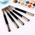 GTHER 5PCS Double Head Pencil Extender, Adjustable Lengthener with Aluminum Handle for Colored Pencils, Black