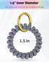 Uniclife 6 Pcs Stretchable Wristband Keychain, Flexible Spring Spiral Coil Key Holder with Gold Spring O Ring