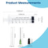 60ml Sterilization Packing Syringe with 14Ga 1.5 Inch Blunt Tip Dispensing Needles and Storage Caps and Needle Caps for Engineered Fluid,Glue Applicator and Refilling (Pack of 4)