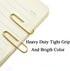 HAHIYO Large Paper Clips, 2 inches Length Gold Paperclips, Vinyl Coated for Bookmark Organizing Home Office School 80