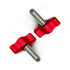 Xadnitu 1/4"-20 x 1" Thread Thumb Screw, Stainless Steel Standard/Coarse Thread with Red Aluminum Knob, 4 Packs