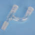Borosilicate Glass 3 Way Claisen Distillation Adapter with 24/40 Joints, Chemistry Apparatus Lab Glassware