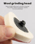 Rocaris 20 Pcs 2 Inch Compressed Wool Fabric Disc Polishing Buffing Pads with 1/4" Shank for Cleaning Projects